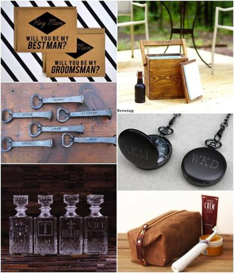 Etsy Finds. Groom and groommen's gifts