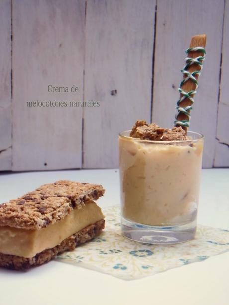 CREMA DE MELOCOTÓN. NATURAL CON GALLETAS INTEGRALES
