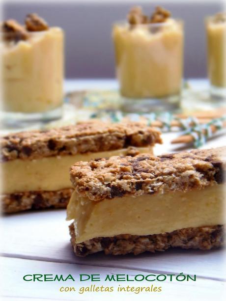 CREMA DE MELOCOTÓN. NATURAL CON GALLETAS INTEGRALES