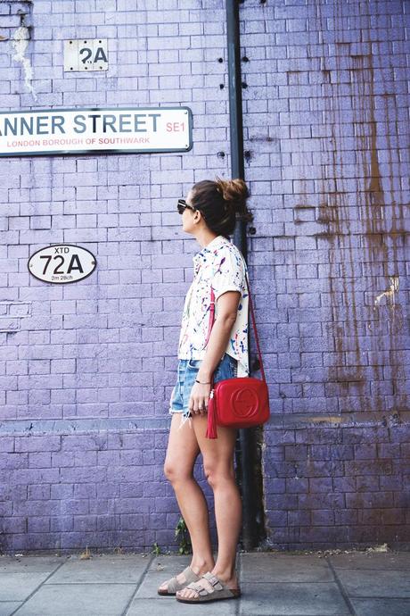 Painted_Shirt-Levis_Shorts-Birks-outfit-London-Street_Style-1