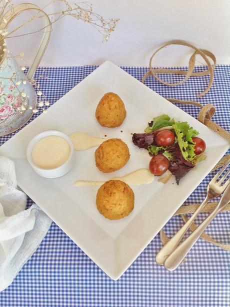 ARANCINI DE GAMBAS CON MAYONESA PICANTE - RETO ¡QUÉ RICO MAMI!