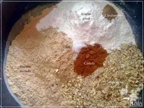 Polvorones machacados. Sello o Slo. Dulce marroqui