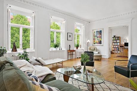 suelo de madera de roble estilo nórdico en piso elegante Detalles de obra extraordinarios decoración de interiores carpinteria marcos molduras en decoración carpintería de ventanas y puertas blog decoración interiores nórdicos 