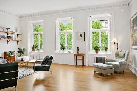 suelo de madera de roble estilo nórdico en piso elegante Detalles de obra extraordinarios decoración de interiores carpinteria marcos molduras en decoración carpintería de ventanas y puertas blog decoración interiores nórdicos 