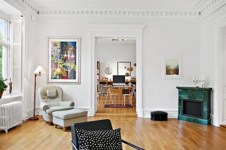 suelo de madera de roble estilo nórdico en piso elegante Detalles de obra extraordinarios decoración de interiores carpinteria marcos molduras en decoración carpintería de ventanas y puertas blog decoración interiores nórdicos 