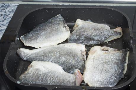 Doradas con patatas pochadas al vino