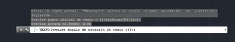 Escribir texto en ángulo en Autocad