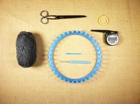 Materiales utilizados tutorial chaquetilla torera con telar circular