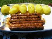 Salchichas vino blanco