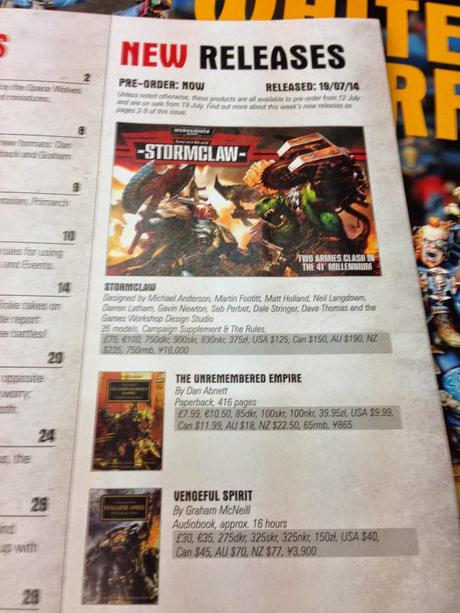 Detalles de la caja de Stormclaw,miniaturas de personajes y Sanctus Reach