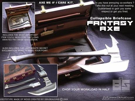 Briefcase Swords para ejecutivos agresivos,por Denis Beauvais