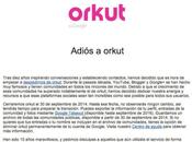 Orkut cierra