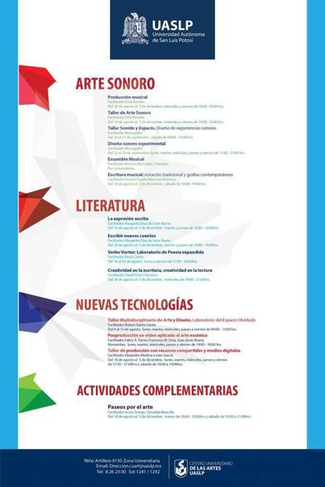 7Jul14 Cursos de Otoño del CUART-UASLP 2