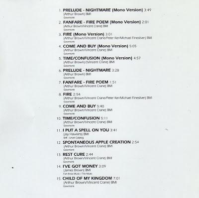 LOS DISCOS DE 1968. The Crazy World of Arthur Brown.