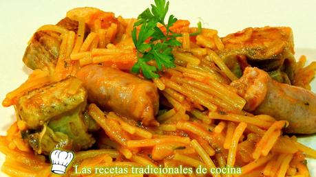 Fideos a la cazuela