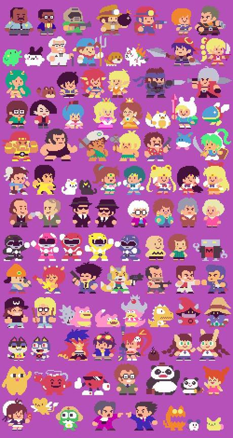 Esta colección de personajes clásicos a lo Bubble Bobble es adorable