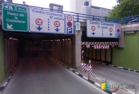 Tunel del complejo AZCA en Madrid