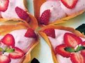 Barquillos mousse fresas