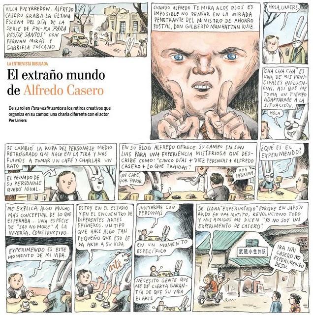 Otra entrevista dibujada por Linier, Alfredo Casero