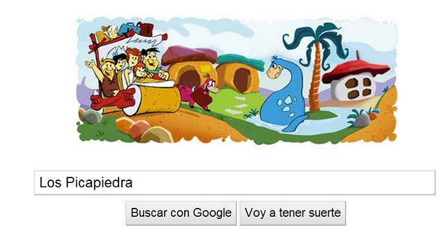 Google  cabecera de homenaje a The Flintstones (Los Picapiedras)