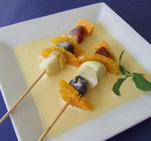 Brochetas de frutas
