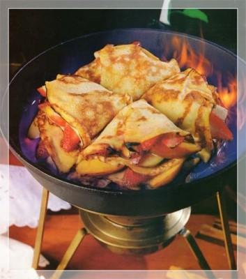 Tortitas flambeadas Tortitas flambeadas