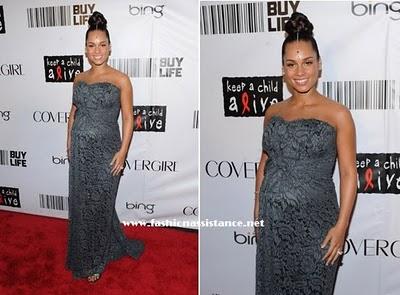 ¿Qué me pongo para ir a una fiesta de gala si estoy embarazada? Mira a Alicia Keys en la Keep A Child Alive's Back Ball