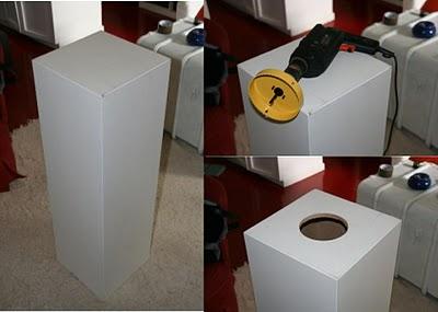 Cómo convertir un pedestal de la basura en lámpara