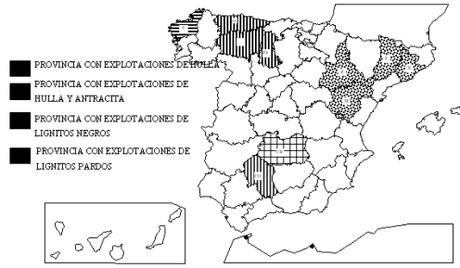 Tabla 1: Datos brutos de producción de carbón de España CEDEX