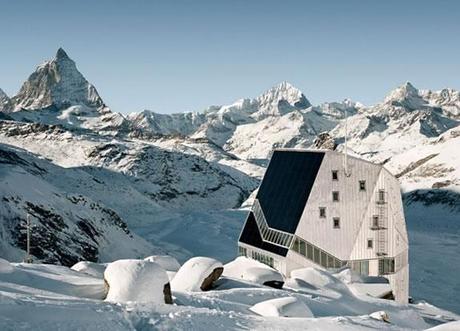 Neue Monte-Rosa Hütte :: hotel sostenible en los alpes