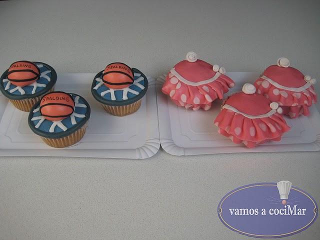 Cupcakes fondant para Ana y Javi