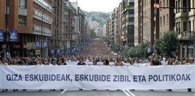 La manifestación del 2 de octubre en Bilbao