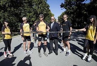 El Parque de Maria Luisa acoge  la semana de maratones de Stefaan Engels en Sevilla