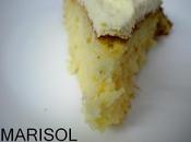 Bizcocho coco cubierta queso toque naranja