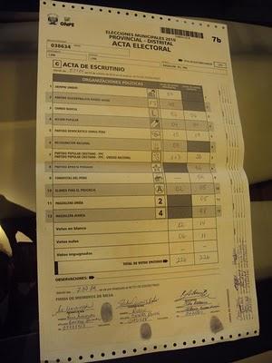 PUBLICAN EN FACEBOOK ACTA ELECTORAL CON CONTEO FALSEADO BAJO TÍTULO 