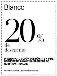 ¡20% de descuento en Blanco! ¡20% de descuento en Blanco!