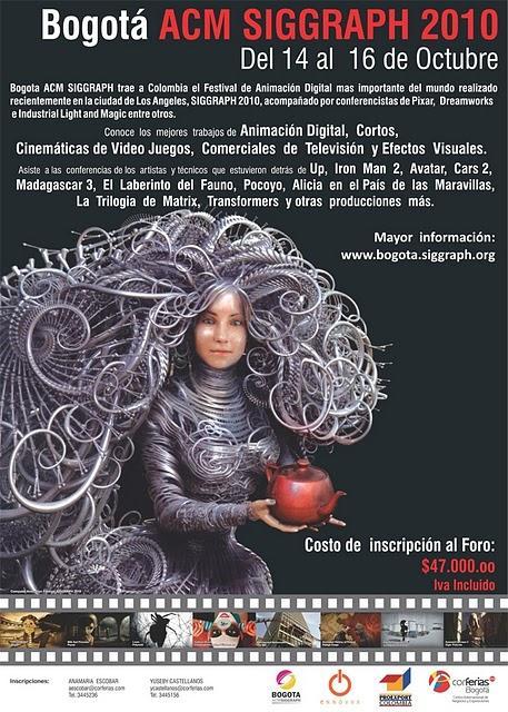 Invitación: Festival de Animación Digital SIGGRAPH 2010 en Colombia del 14 al 16 de Octubre