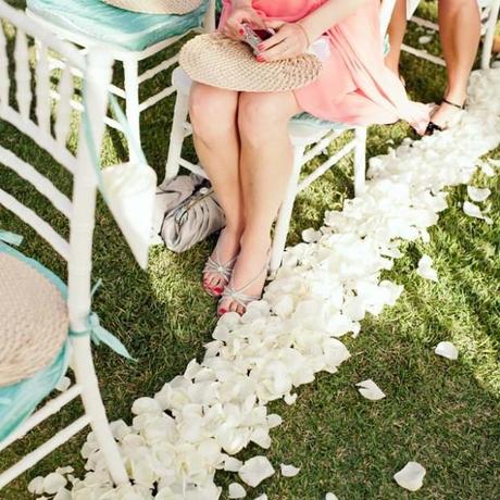 Los pétalos blancos, siempre elegantes y tan nupciales...