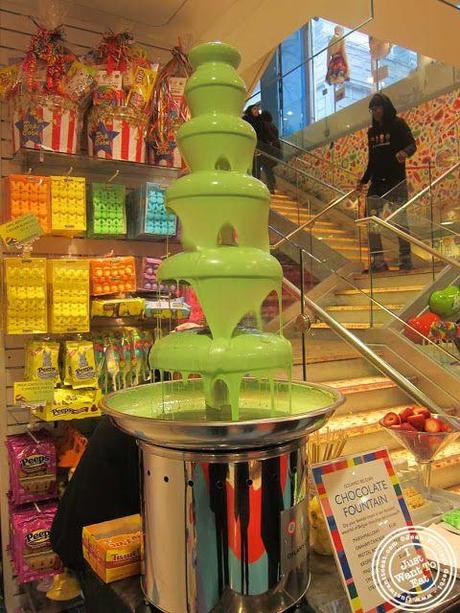 Image of Chocolate fountain at Dylan's Candy Bar in NYC, New York