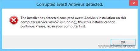 corrupted-avast-installation-aswsp-running