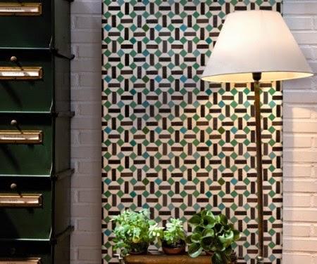 Mosaicos históricos en papel pintado