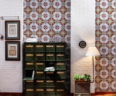 Mosaicos históricos en papel pintado