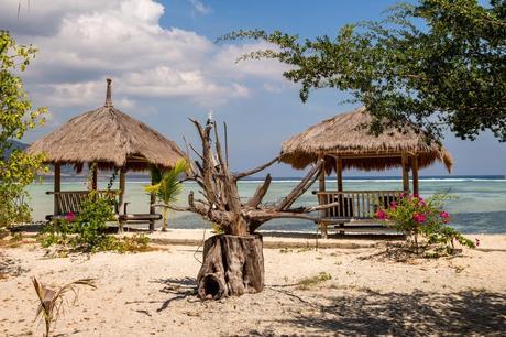 Mesas-cabaña de restaurantes, Gili Air