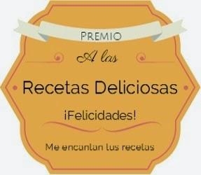 PREMIO A LAS RECETAS DELICIOSAS