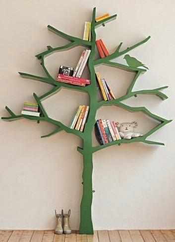 Repisas con forma de árbol para habitaciones