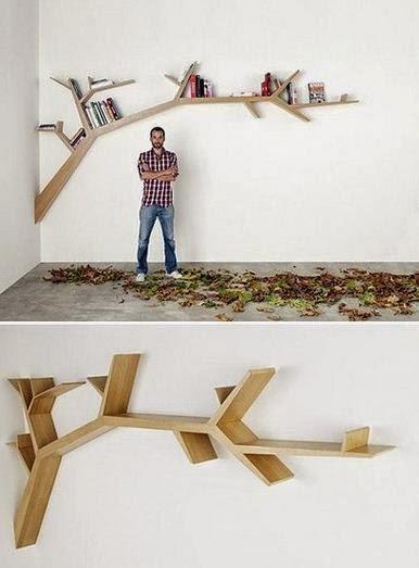 Repisas con forma de árbol para habitaciones