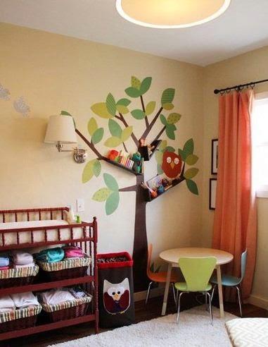 Repisas con forma de árbol para habitaciones