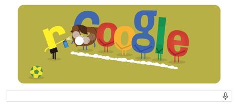 Doodle por la primera Semifinal del Mundial 2014. Brasli - Alemania