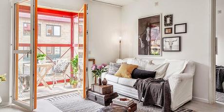 APARTAMENTO NÓRDICO DECORADO RECICLANDO MALETAS