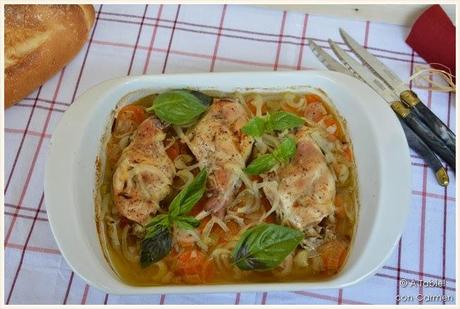 Conejo al Hinojo en su jugo